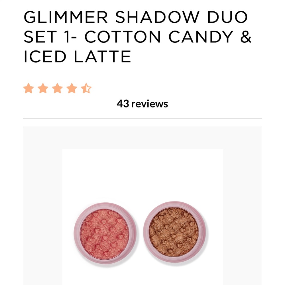 2 glimmer eyeshadow pods Ace Beautē